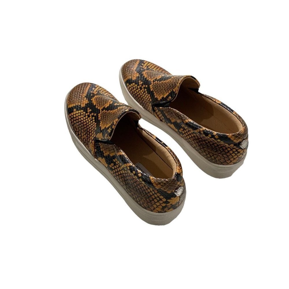 Steve Madden Women Gills Classic Slip-On Fashion Sneaker Yellow Snake Sz 8M